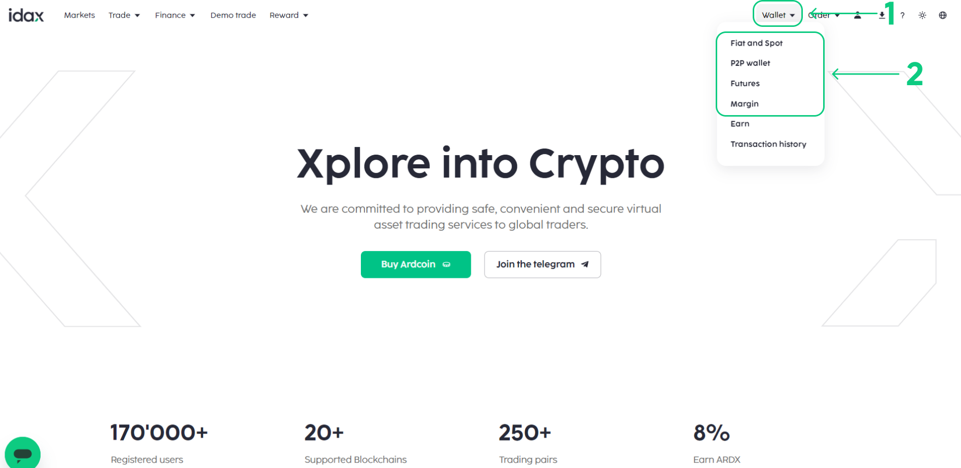 How can I check my balance in idax wallets? idax